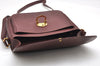 Authentic Cartier Must de Cartier Leather Shoulder Cross Bag Bordeaux Red 3949K