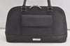 Authentic BURBERRY Vintage Leather Hand Bag Purse Black 3950K