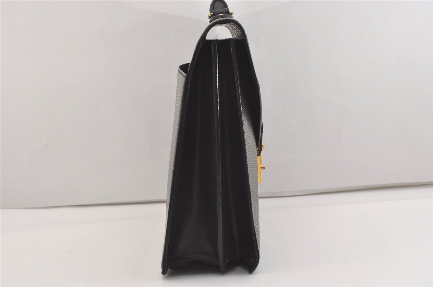 Auth Louis Vuitton Epi Serviette Ambassadeur Black Briefcase M54412 LV 3951J