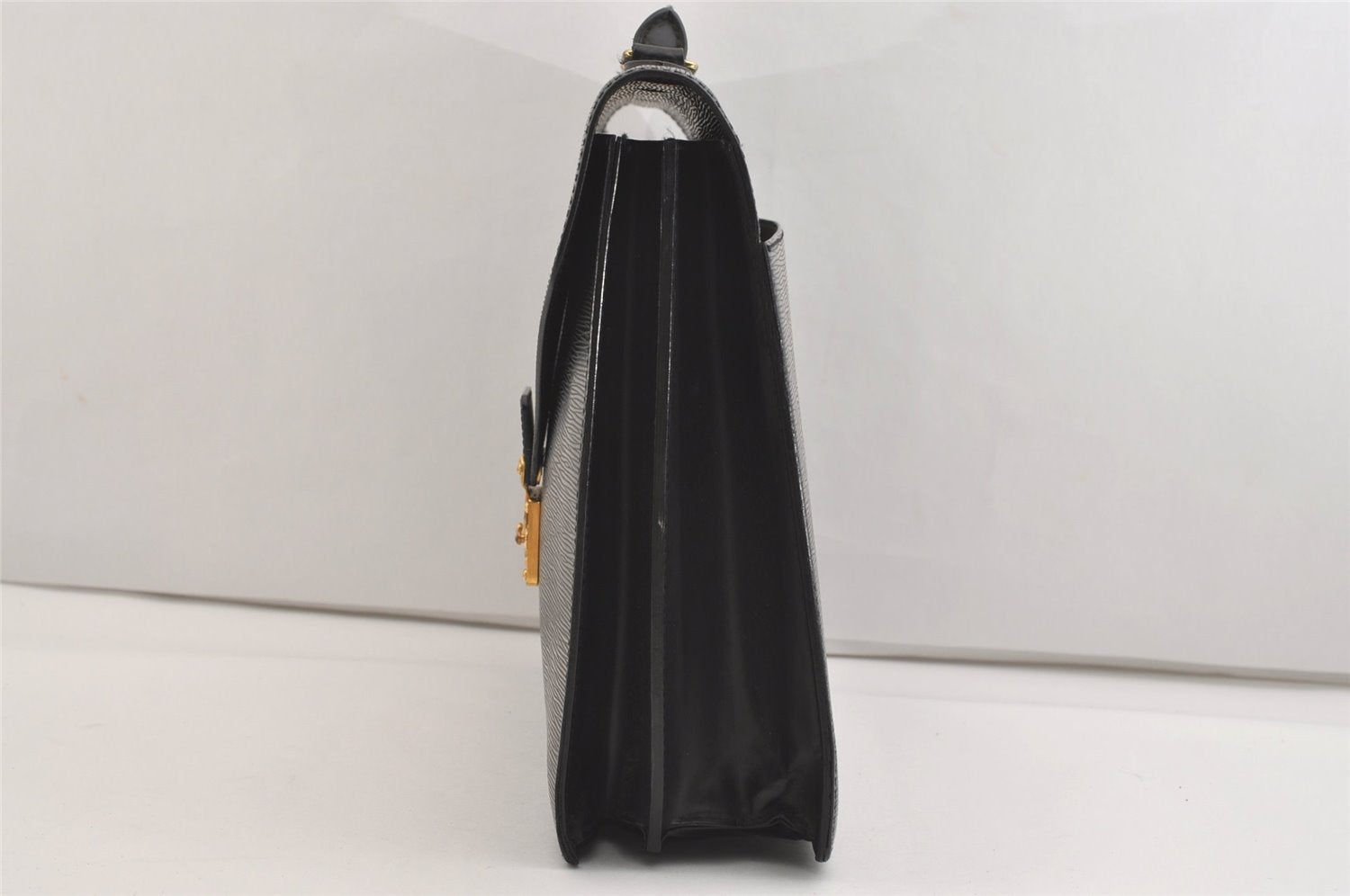 Auth Louis Vuitton Epi Serviette Ambassadeur Black Briefcase M54412 LV 3951J