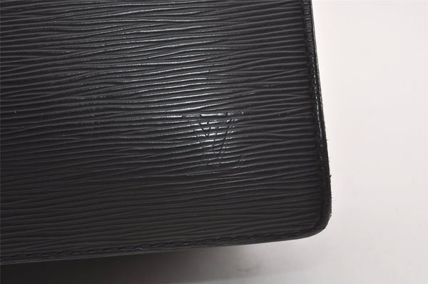 Auth Louis Vuitton Epi Serviette Ambassadeur Black Briefcase M54412 LV 3951J