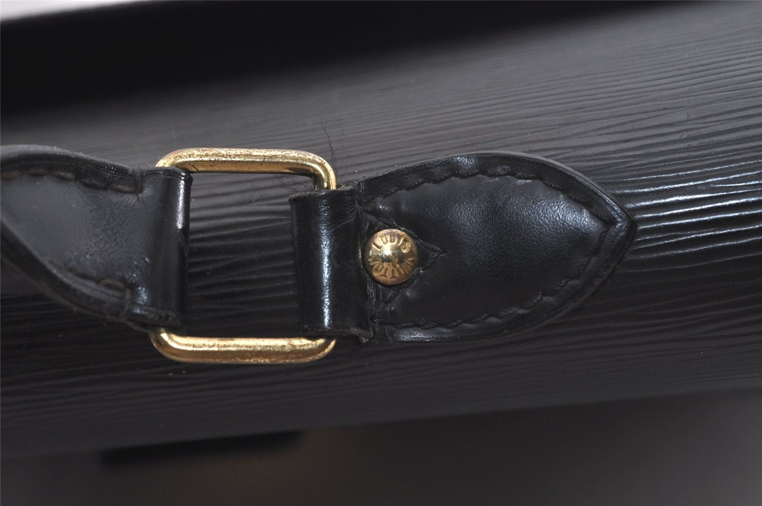 Auth Louis Vuitton Epi Serviette Ambassadeur Black Briefcase M54412 LV 3951J