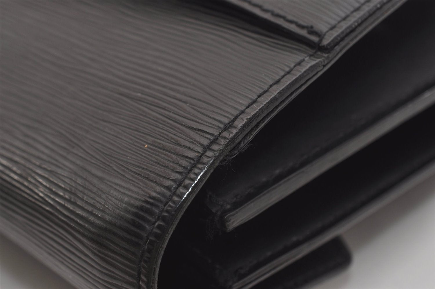 Auth Louis Vuitton Epi Serviette Ambassadeur Black Briefcase M54412 LV 3951J