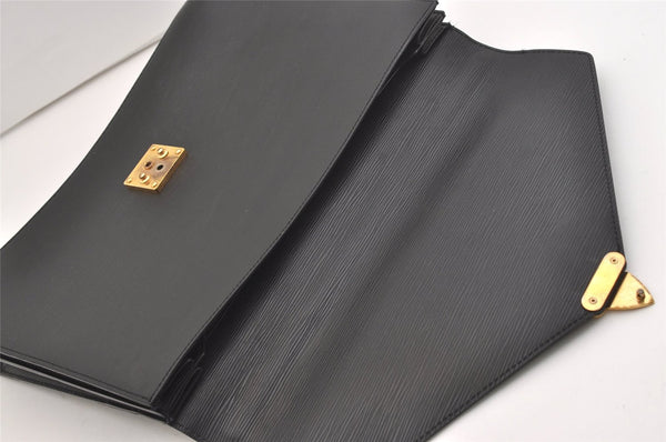 Auth Louis Vuitton Epi Serviette Ambassadeur Black Briefcase M54412 LV 3951J
