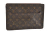 Authentic Louis Vuitton Monogram Pochette Homme Clutch Hand Bag M51795 LV 3952J