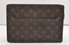 Authentic Louis Vuitton Monogram Pochette Homme Clutch Hand Bag M51795 LV 3952J