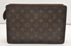 Authentic Louis Vuitton Monogram Pochette Homme Clutch Hand Bag M51795 LV 3952J