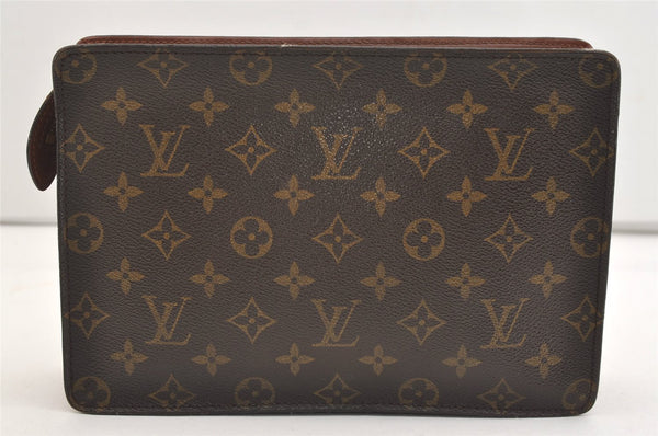 Authentic Louis Vuitton Monogram Pochette Homme Clutch Hand Bag M51795 LV 3952J