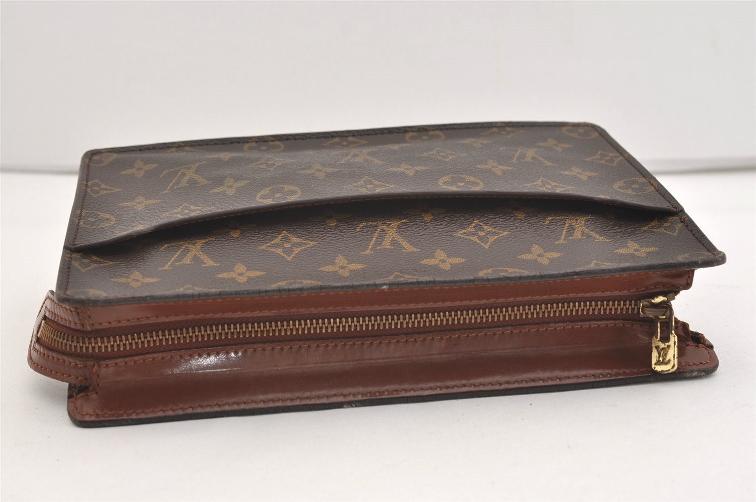 Authentic Louis Vuitton Monogram Pochette Homme Clutch Hand Bag M51795 LV 3952J