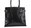 Authentic GUCCI Vintage Bamboo Shoulder Hand Bag Enamel Black Junk 3952K