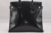 Authentic GUCCI Vintage Bamboo Shoulder Hand Bag Enamel Black Junk 3952K