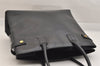 Authentic GUCCI Vintage Bamboo Shoulder Hand Bag Enamel Black Junk 3952K