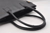 Authentic GUCCI Vintage Bamboo Shoulder Hand Bag Enamel Black Junk 3952K