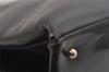 Authentic GUCCI Vintage Bamboo Shoulder Hand Bag Enamel Black Junk 3952K