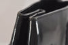 Authentic GUCCI Vintage Bamboo Shoulder Hand Bag Enamel Black Junk 3952K