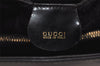 Authentic GUCCI Vintage Bamboo Shoulder Hand Bag Enamel Black Junk 3952K