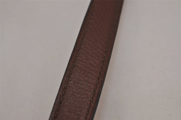 Authentic HERMES Vintage Shoulder Strap 32.7" Leather Brown 3953J