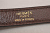 Authentic HERMES Vintage Shoulder Strap 32.7" Leather Brown 3953J