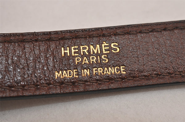 Authentic HERMES Vintage Shoulder Strap 32.7" Leather Brown 3953J