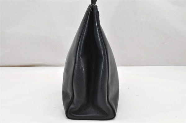 Authentic Salvatore Ferragamo Vara Leather Shoulder Tote Bag Navy Blue SF 3953K