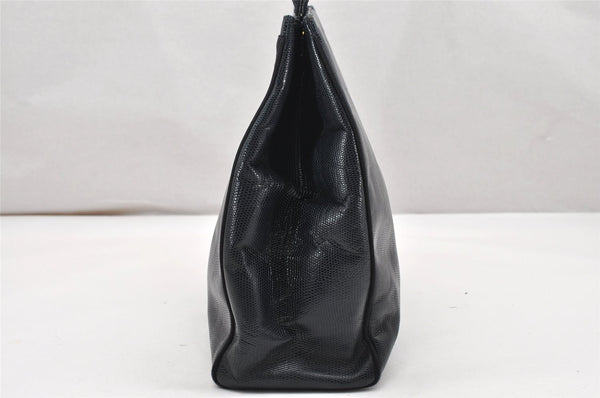 Authentic Salvatore Ferragamo Vara Leather Shoulder Tote Bag Navy Blue SF 3953K