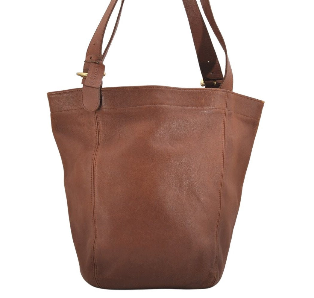 Authentic OLD COACH Vintage Shoulder Tote Bag Leather 4082 Brown 3954K