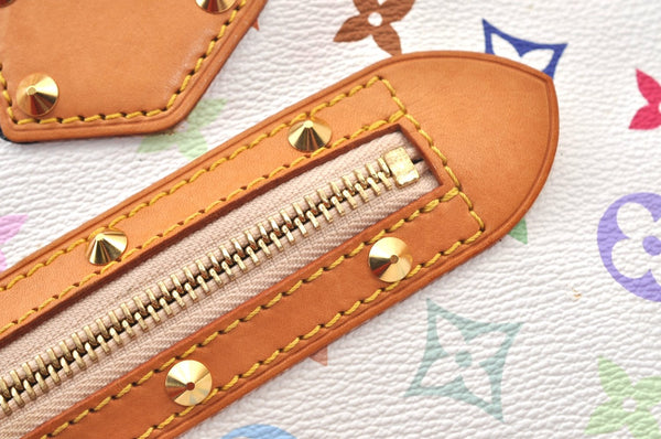 Authentic Louis Vuitton Monogram Multicolor Alma PM Hand Bag M92647 White 3955I