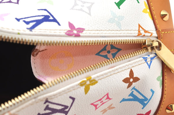 Authentic Louis Vuitton Monogram Multicolor Alma PM Hand Bag M92647 White 3955I