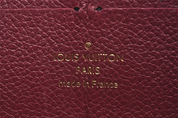 Authentic Louis Vuitton Monogram Empreinte Zippy Wallet Purple M60549 LV 3955J