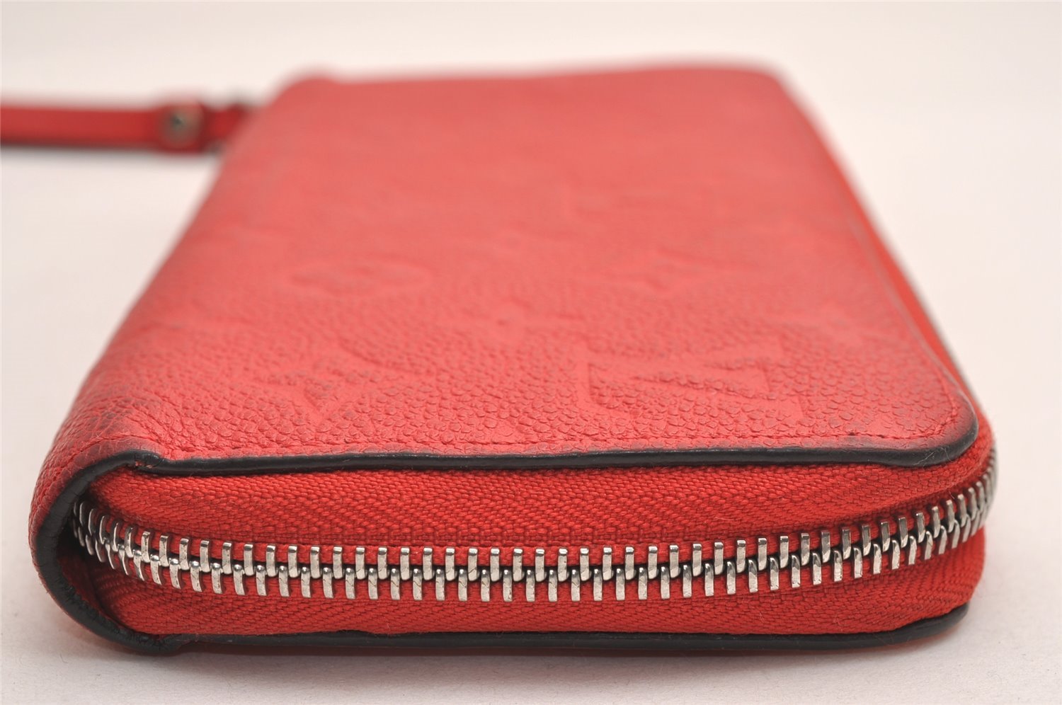 Authentic Louis Vuitton Monogram Empreinte Zippy Wallet Red M60547 LV 3956J