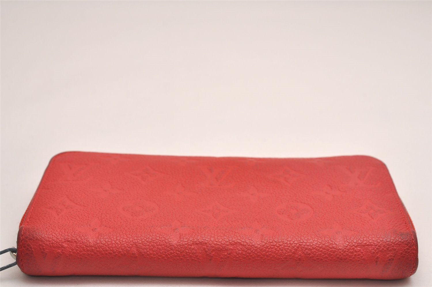 Authentic Louis Vuitton Monogram Empreinte Zippy Wallet Red M60547 LV 3956J