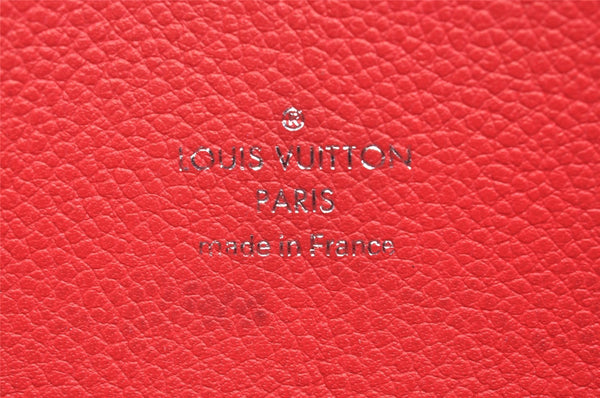 Authentic Louis Vuitton Monogram Empreinte Zippy Wallet Red M60547 LV 3956J