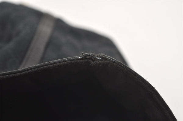 Authentic GUCCI Abbey Shoulder Tote Bag GG Canvas Leather 141472 Black 3957J