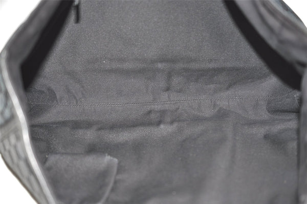 Authentic GUCCI Abbey Shoulder Tote Bag GG Canvas Leather 141472 Black 3957J