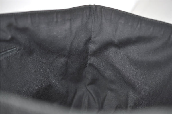 Authentic GUCCI Abbey Shoulder Tote Bag GG Canvas Leather 141472 Black 3957J