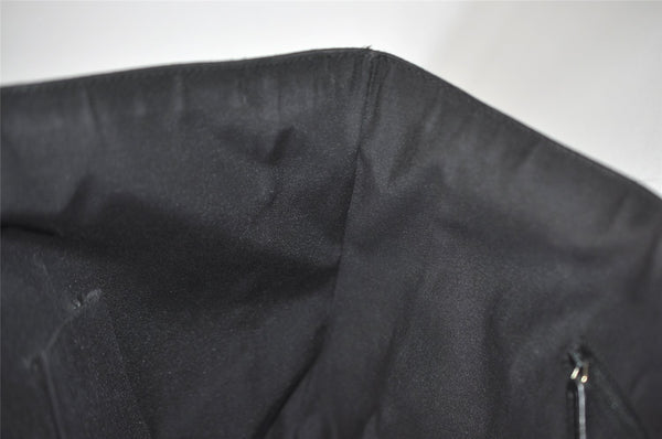 Authentic GUCCI Abbey Shoulder Tote Bag GG Canvas Leather 141472 Black 3957J