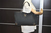 Authentic GUCCI Abbey Shoulder Tote Bag GG Canvas Leather 141472 Black 3957J