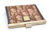 Authentic Christian Dior Trotter Coin Case Purse Canvas Leather Brown 3957K