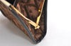 Authentic Christian Dior Trotter Coin Case Purse Canvas Leather Brown 3957K