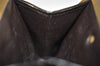 Authentic Christian Dior Trotter Coin Case Purse Canvas Leather Brown 3957K