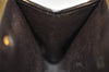 Authentic Christian Dior Trotter Coin Case Purse Canvas Leather Brown 3957K
