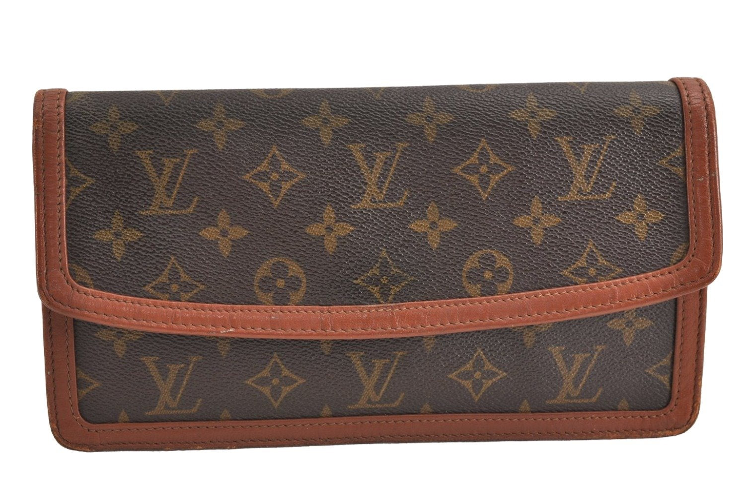 Authentic Louis Vuitton Monogram Pochette Dame PM M51812 Clutch Hand Bag 3958J