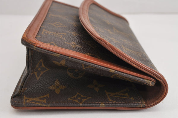 Authentic Louis Vuitton Monogram Pochette Dame PM M51812 Clutch Hand Bag 3958J