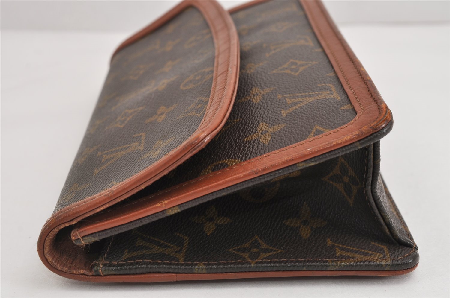 Authentic Louis Vuitton Monogram Pochette Dame PM M51812 Clutch Hand Bag 3958J