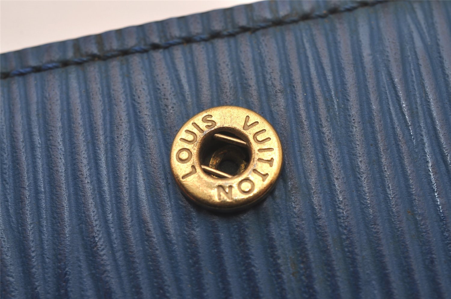 Authentic Louis Vuitton Epi Mini Agenda Notebook Cover Blue R20075 LV 3959I