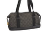Authentic GUCCI Vintage Hand Tote Bag Purse GG Canvas Leather 92734 Black 3960J