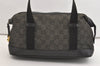 Authentic GUCCI Vintage Hand Tote Bag Purse GG Canvas Leather 92734 Black 3960J