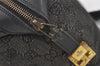 Authentic GUCCI Vintage Hand Tote Bag Purse GG Canvas Leather 92734 Black 3960J