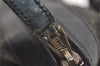 Authentic GUCCI Vintage Hand Tote Bag Purse GG Canvas Leather 92734 Black 3960J