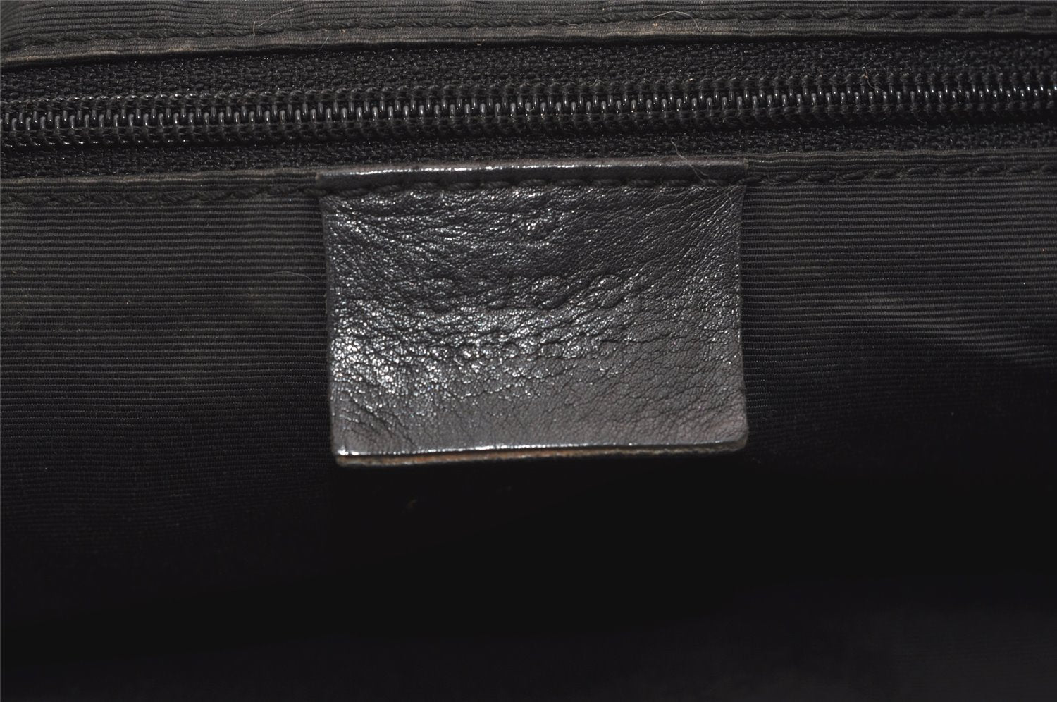 Authentic GUCCI Vintage Hand Tote Bag Purse GG Canvas Leather 92734 Black 3960J